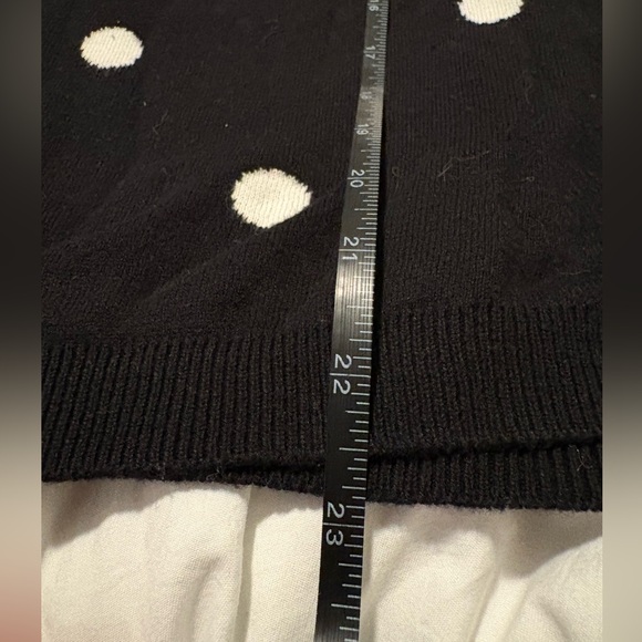 EUC Basic Edition black and white polka dot sweater size small - Picture 3 of 4
